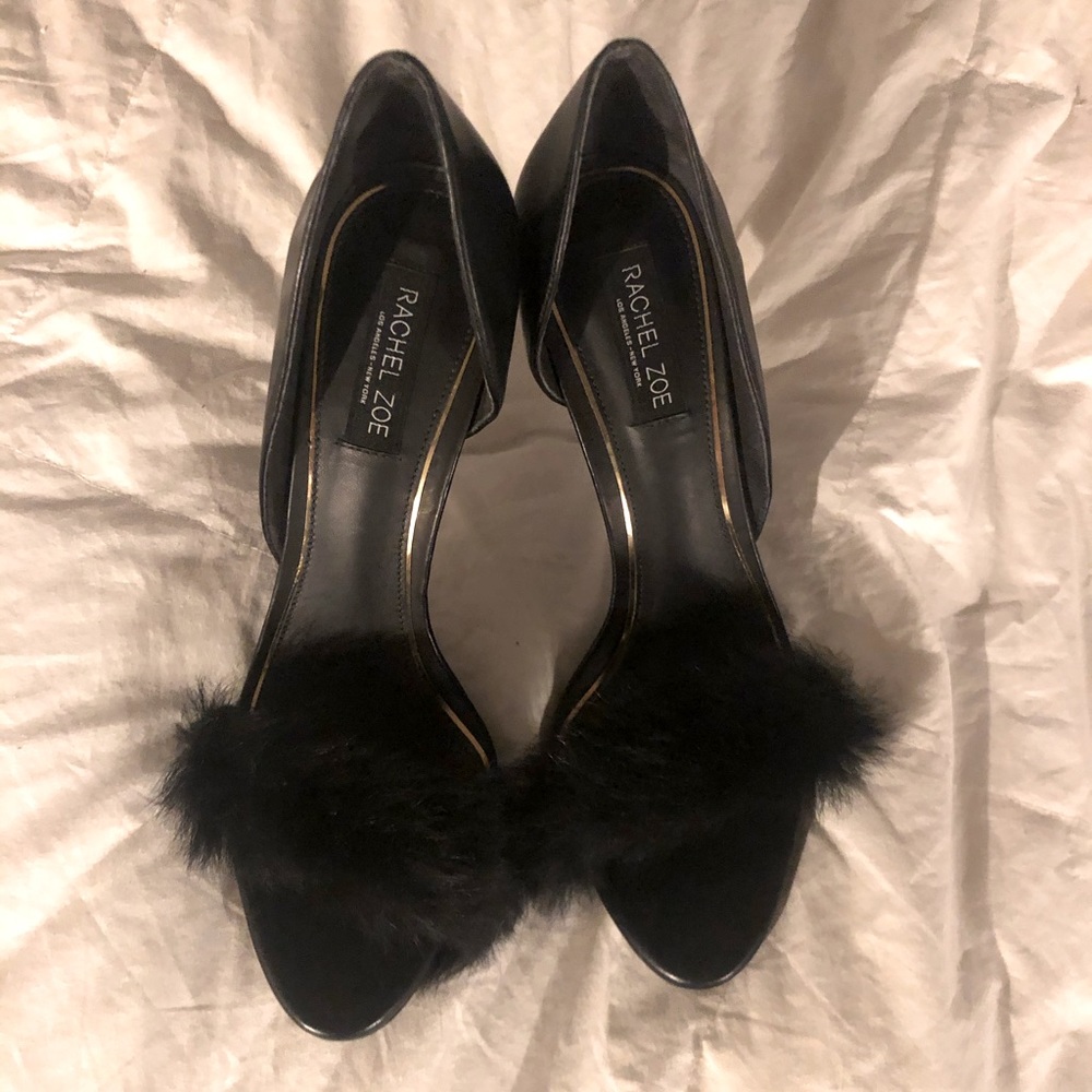 NWOB Leather with Faux Fur Rachel Zoe Heels